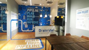 Inside view of the brainrider pop up shop