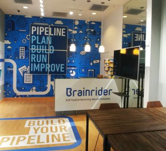 Inside view of the brainrider pop up shop